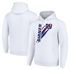 New York Giants Starter Unisex Color Scratch Fleece Pullover Hoodie - White Hoodies