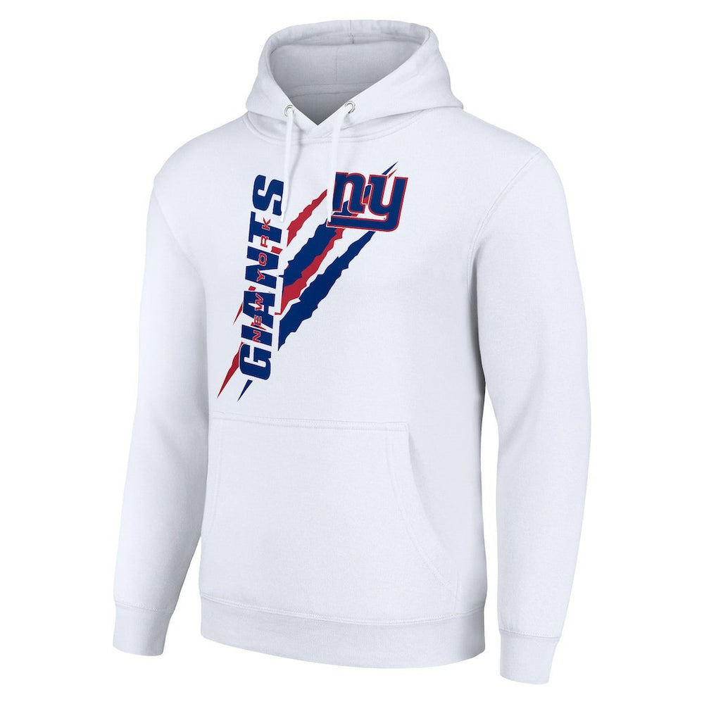 New York Giants Starter Unisex Color Scratch Fleece Pullover Hoodie - White Hoodies