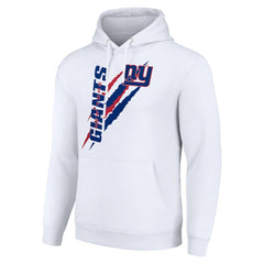 New York Giants Starter Unisex Color Scratch Fleece Pullover Hoodie - White Hoodies