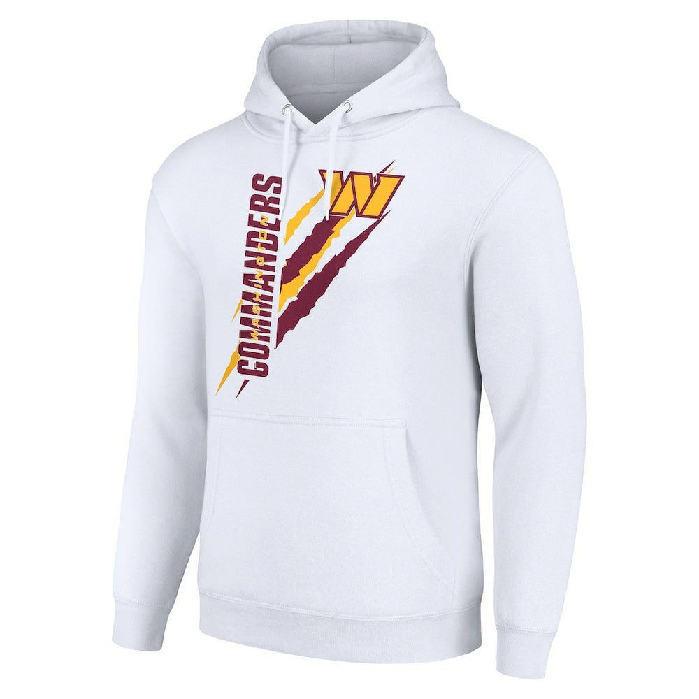 Washington Commanders Starter Unisex Color Scratch Fleece Pullover Hoodie - White Hoodies