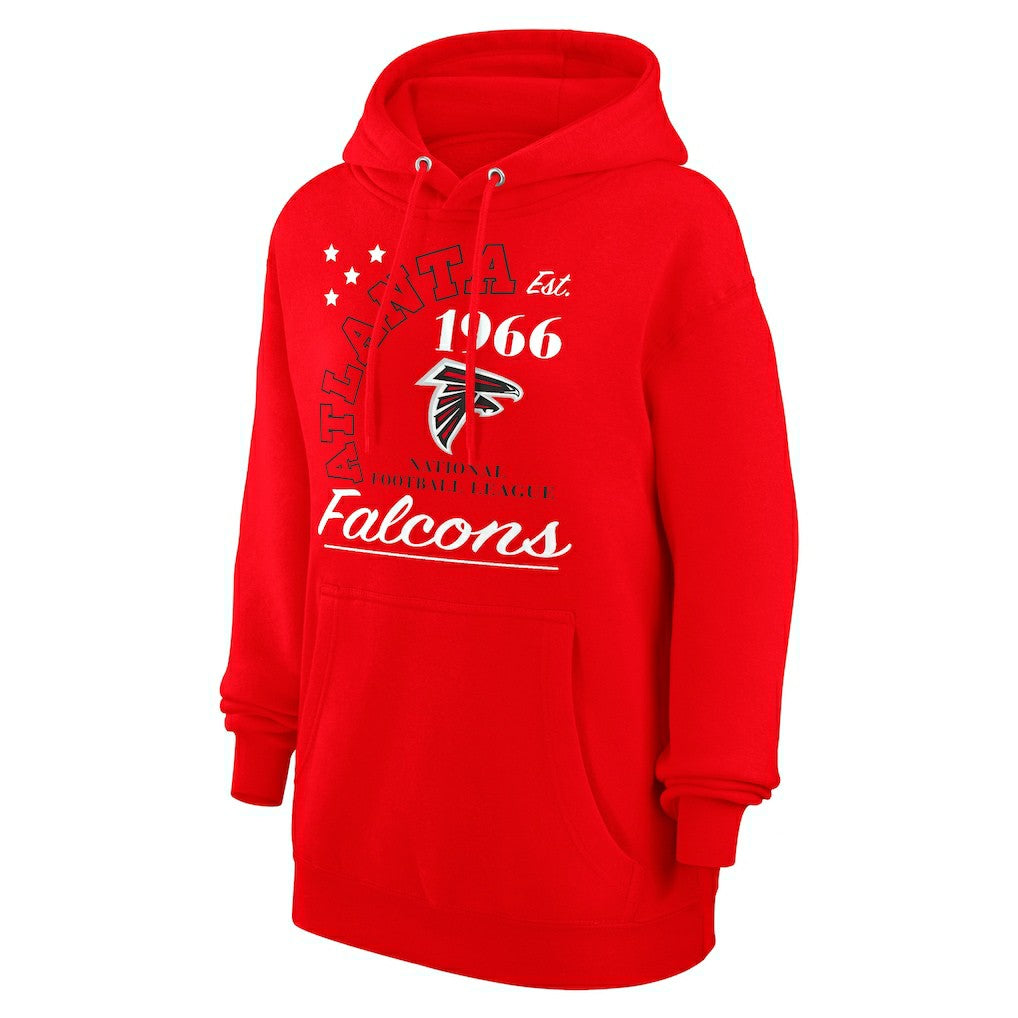 Atlanta Falcons Starter Unisex Arch Team Fleece Pullover Hoodie - Red Hoodies
