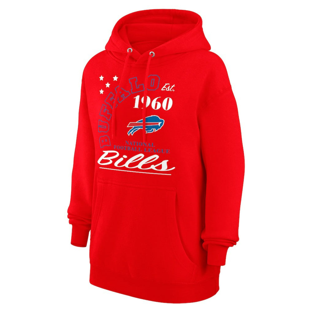 Buffalo Bills Starter Unisex Arch Team Fleece Pullover Hoodie - Red Hoodies