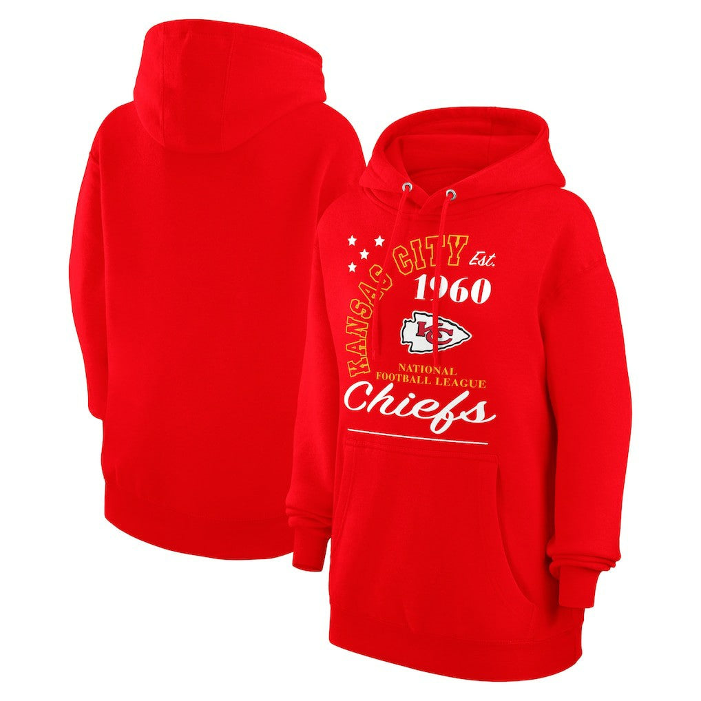 Kansas City Chiefs Starter Unisex Arch Team Fleece Pullover Hoodie - Red Hoodies