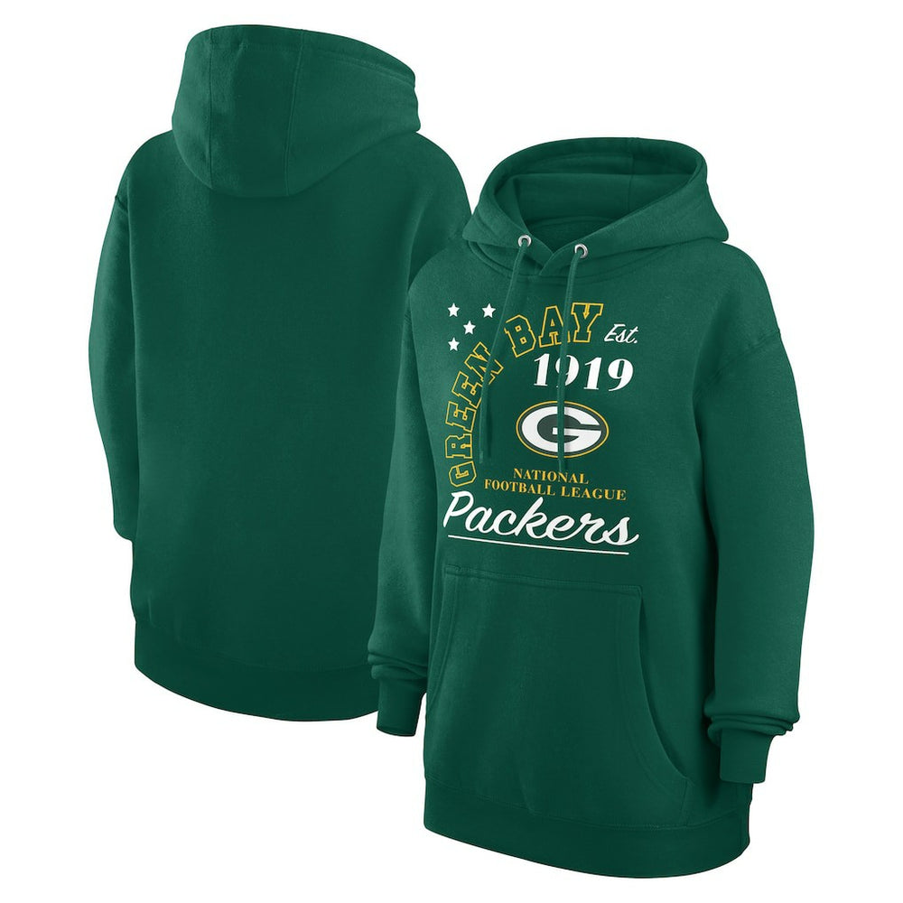 Green Bay Packers Starter Unisex Arch Team Fleece Pullover Hoodie - Green Hoodies