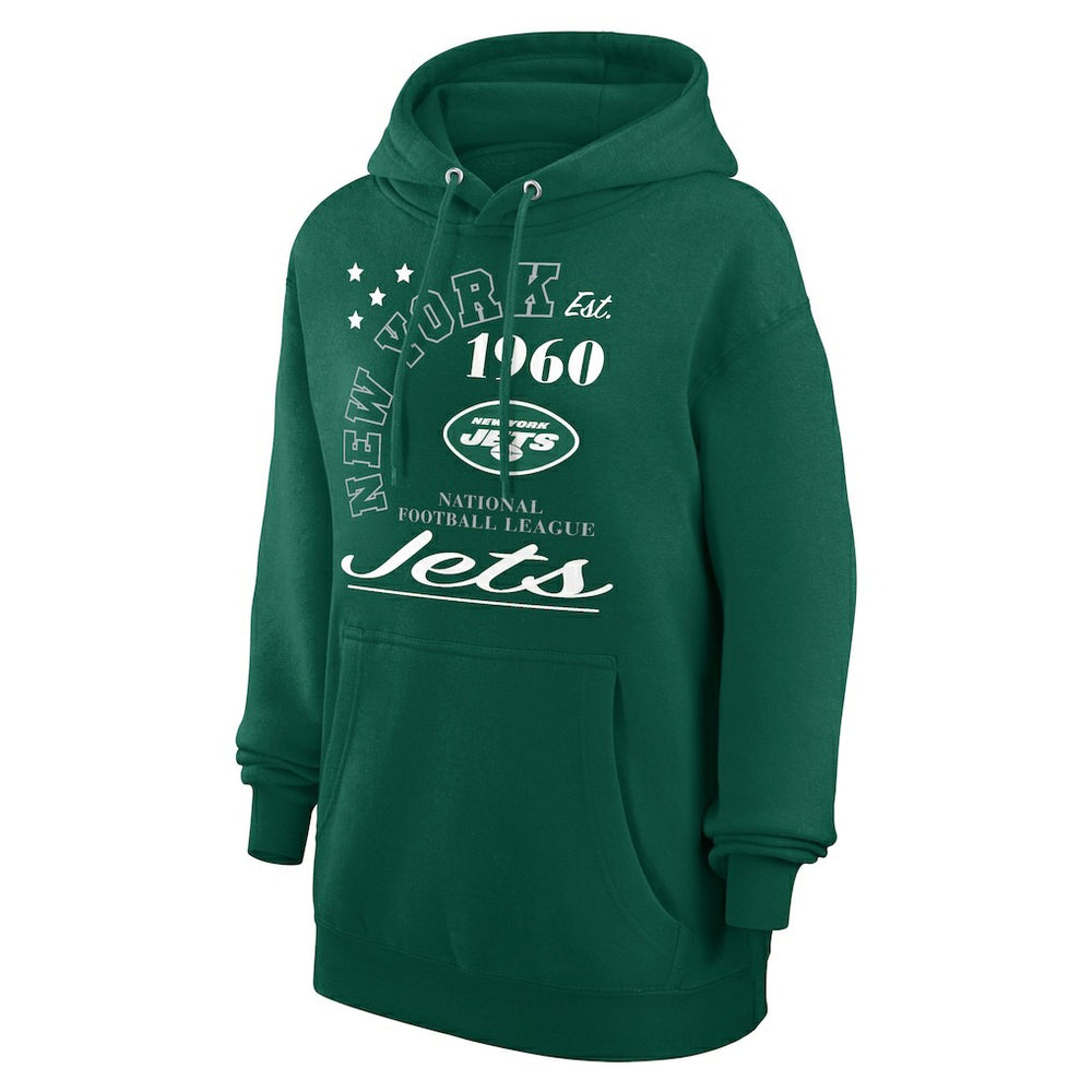 New York Jets Starter Unisex Arch Team Fleece Pullover Hoodie - Green Hoodies