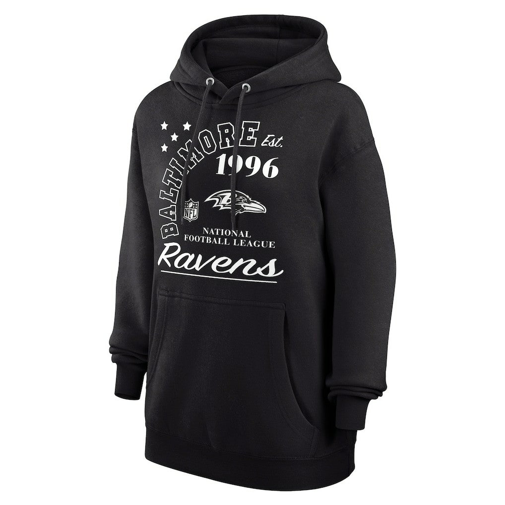 Baltimore Ravens Starter Unisex Arch Team Fleece Pullover Hoodie - Black Hoodies