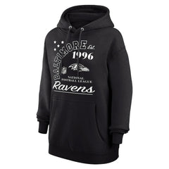 Baltimore Ravens Starter Unisex Arch Team Fleece Pullover Hoodie - Black Hoodies