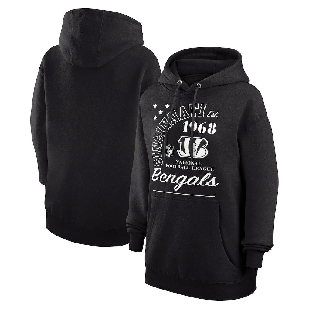 Cincinnati Bengals Starter Unisex Arch Team Fleece Pullover Hoodie - Black Hoodies