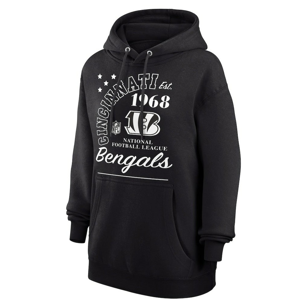 Cincinnati Bengals Starter Unisex Arch Team Fleece Pullover Hoodie - Black Hoodies