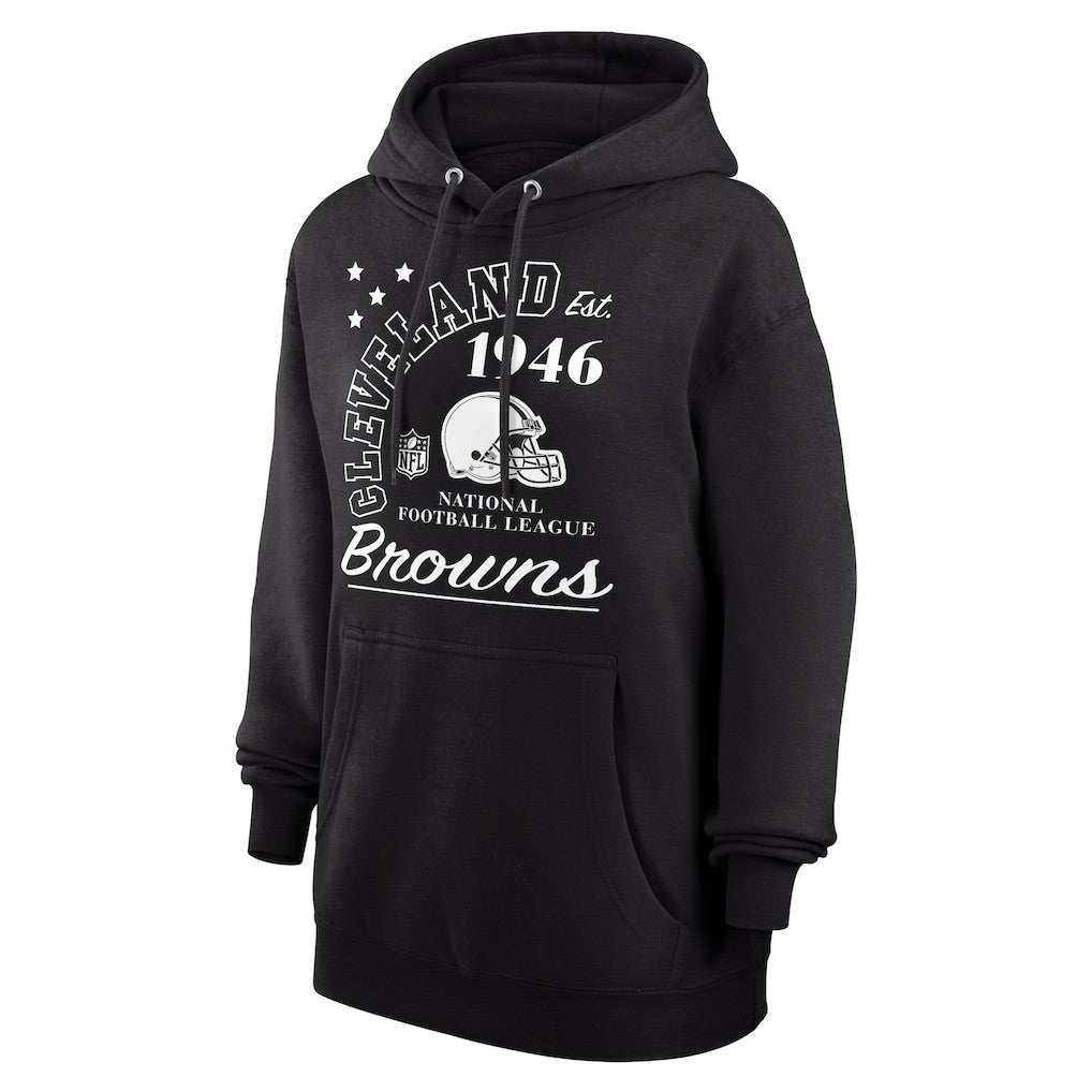 Cleveland Browns Starter Unisex Arch Team Fleece Pullover Hoodie - Black Hoodies