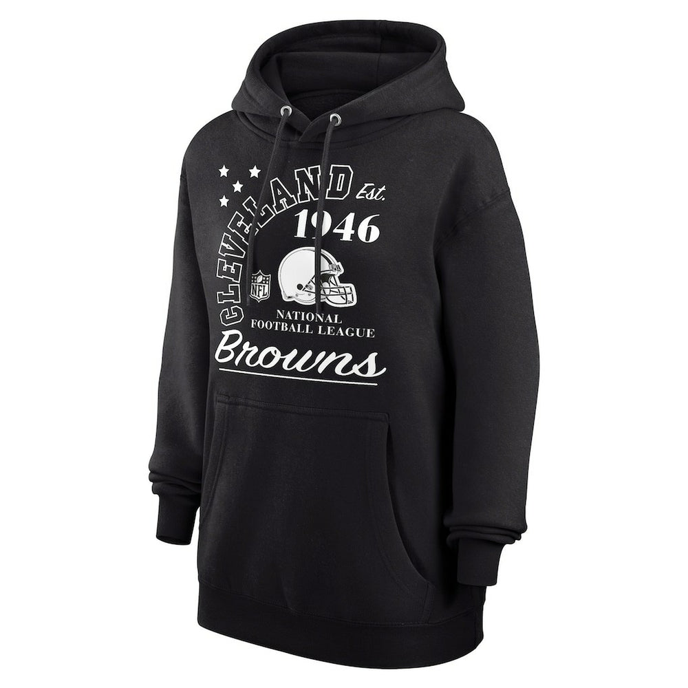 Cleveland Browns Starter Unisex Arch Team Fleece Pullover Hoodie - Black Hoodies