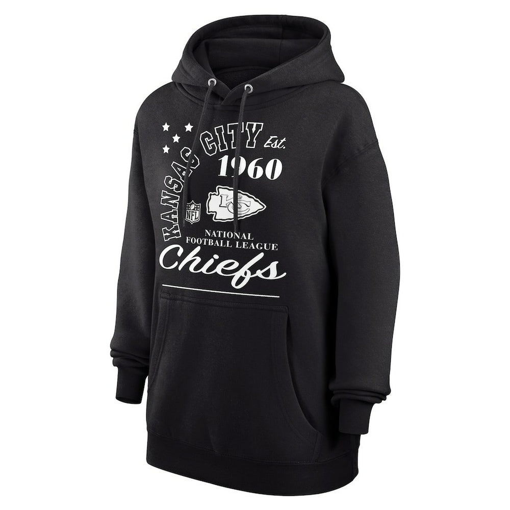 Kansas City Chiefs Starter Unisex Arch Team Fleece Pullover Hoodie - Black Hoodies