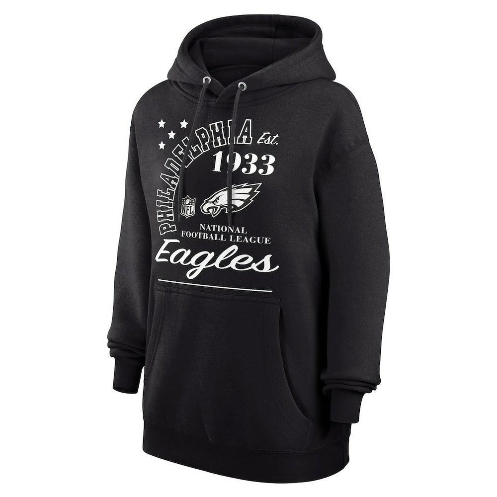Philadelphia Eagles Starter Unisex Arch Team Fleece Pullover Hoodie - Black Hoodies