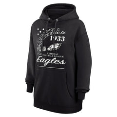 Philadelphia Eagles Starter Unisex Arch Team Fleece Pullover Hoodie - Black Hoodies