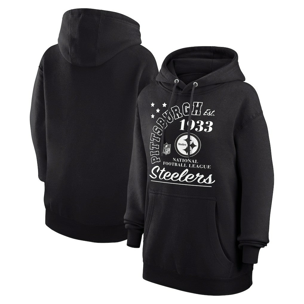 Pittsburgh Steelers Starter Unisex Arch Team Fleece Pullover Hoodie - Black Hoodies