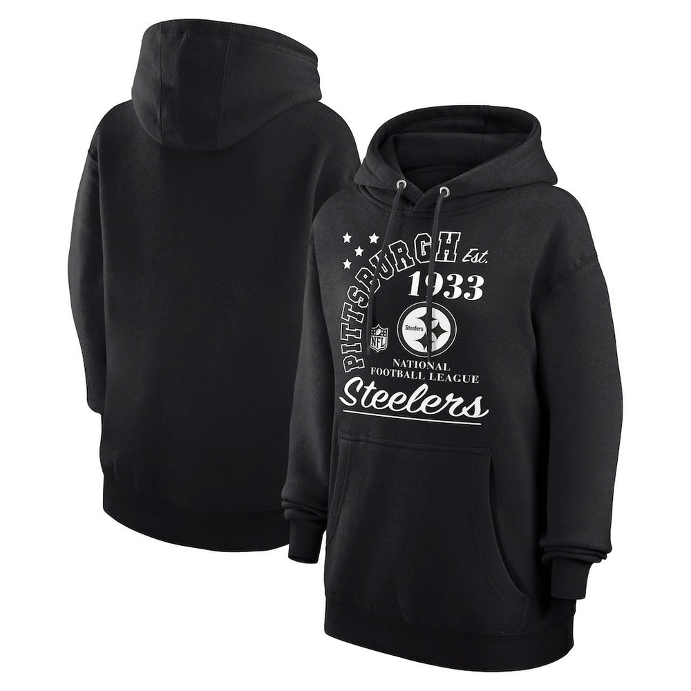 Pittsburgh Steelers Starter Unisex Arch Team Fleece Pullover Hoodie - Black Hoodies