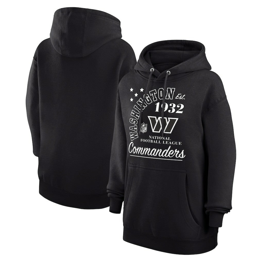 Washington Commanders Starter Unisex Arch Team Fleece Pullover Hoodie - Black Hoodies