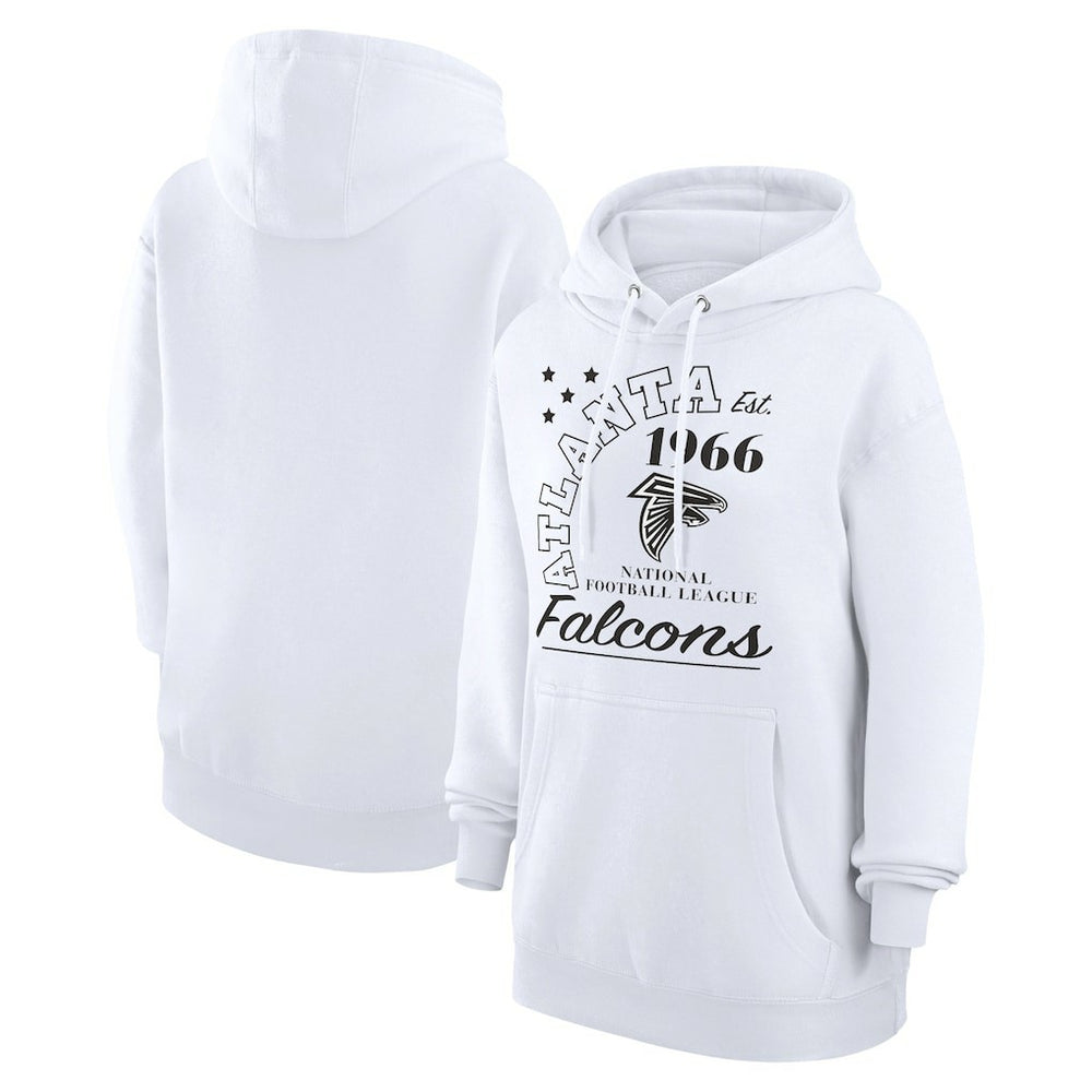 Atlanta Falcons Starter Unisex Arch Team Fleece Pullover Hoodie - White Hoodies