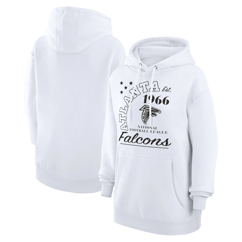 Atlanta Falcons Starter Unisex Arch Team Fleece Pullover Hoodie - White Hoodies
