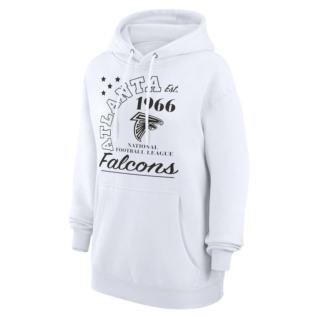 Atlanta Falcons Starter Unisex Arch Team Fleece Pullover Hoodie - White Hoodies