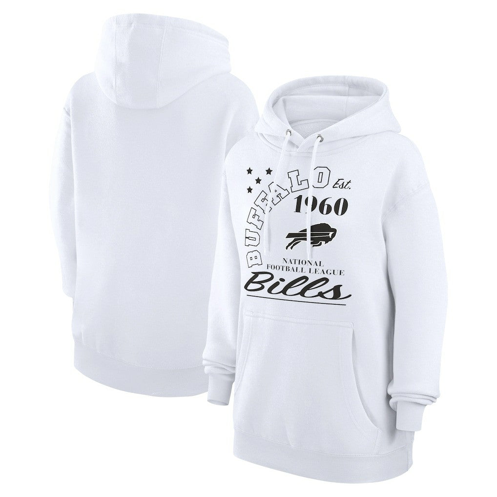 Buffalo Bills Starter Unisex Arch Team Fleece Pullover Hoodie - White Hoodies
