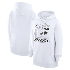 Buffalo Bills Starter Unisex Arch Team Fleece Pullover Hoodie - White Hoodies