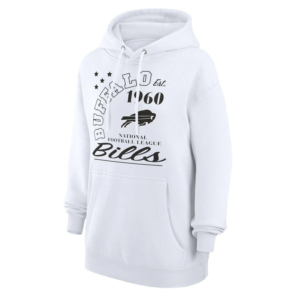 Buffalo Bills Starter Unisex Arch Team Fleece Pullover Hoodie - White Hoodies