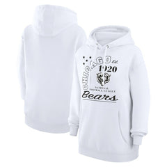Chicago Bears Starter Unisex Arch Team Fleece Pullover Hoodie - White Hoodies