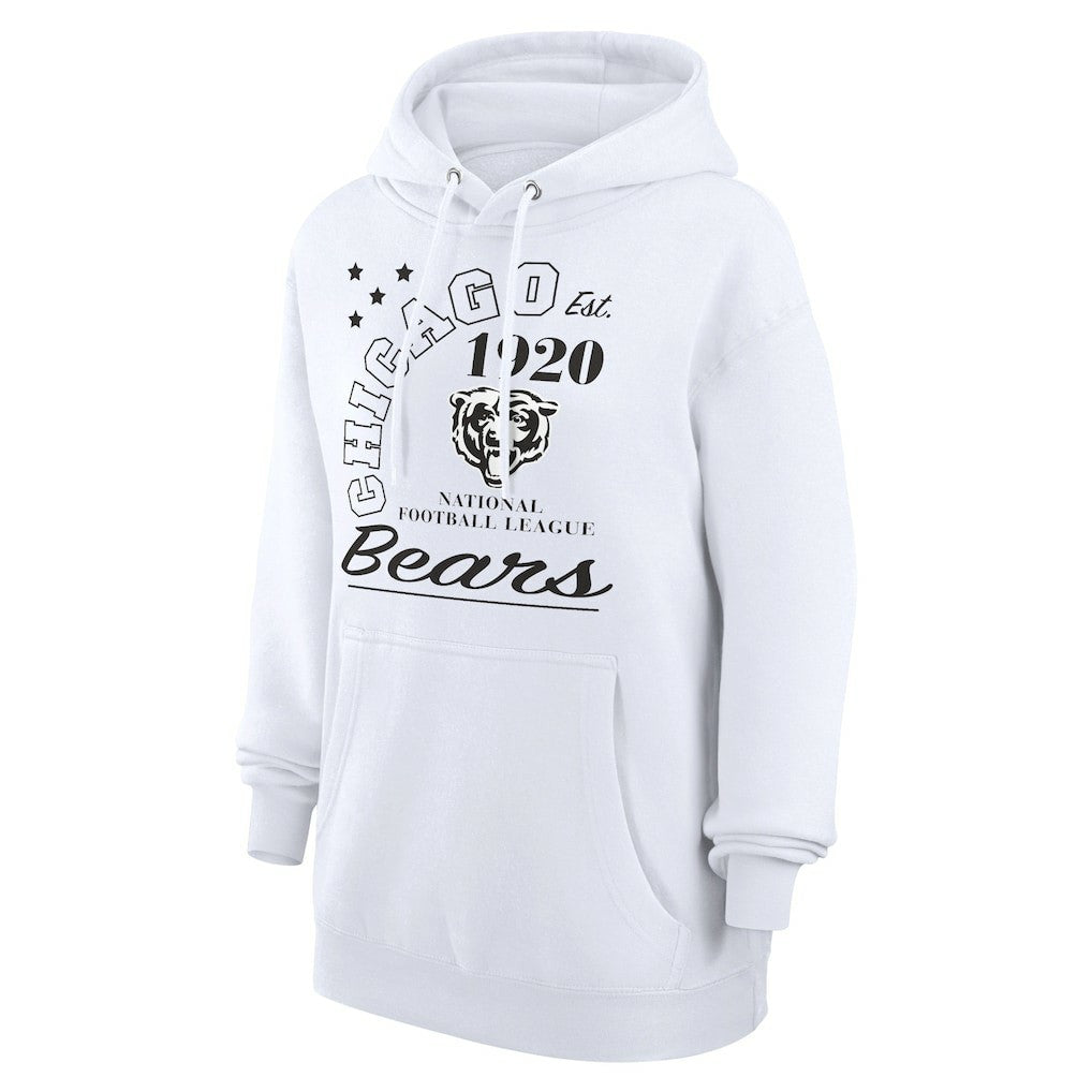Chicago Bears Starter Unisex Arch Team Fleece Pullover Hoodie - White Hoodies