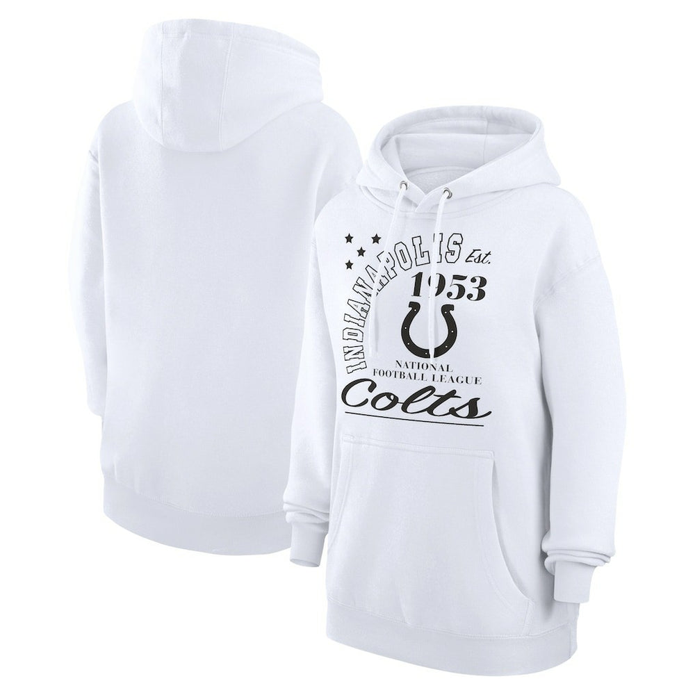 Indianapolis Colts Starter Unisex Arch Team Fleece Pullover Hoodie - White Hoodies