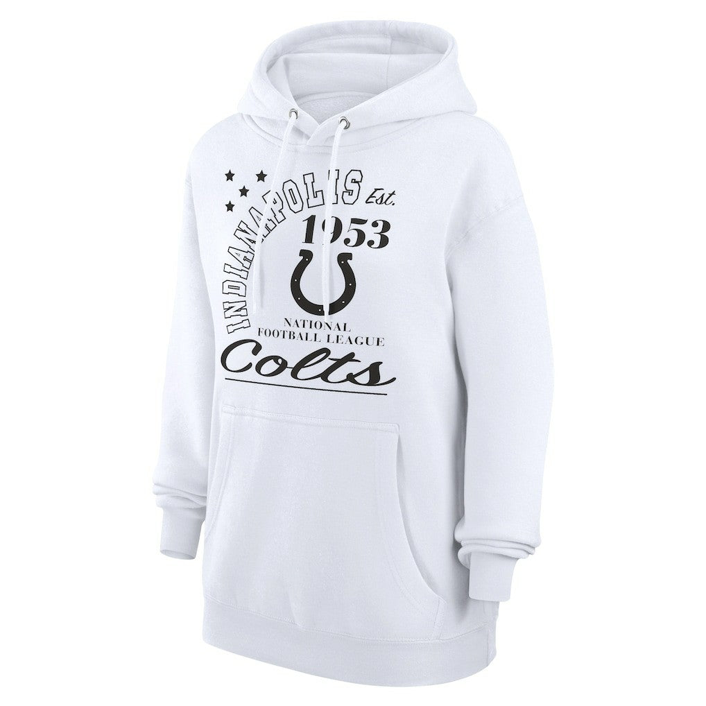 Indianapolis Colts Starter Unisex Arch Team Fleece Pullover Hoodie - White Hoodies