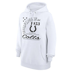 Indianapolis Colts Starter Unisex Arch Team Fleece Pullover Hoodie - White Hoodies