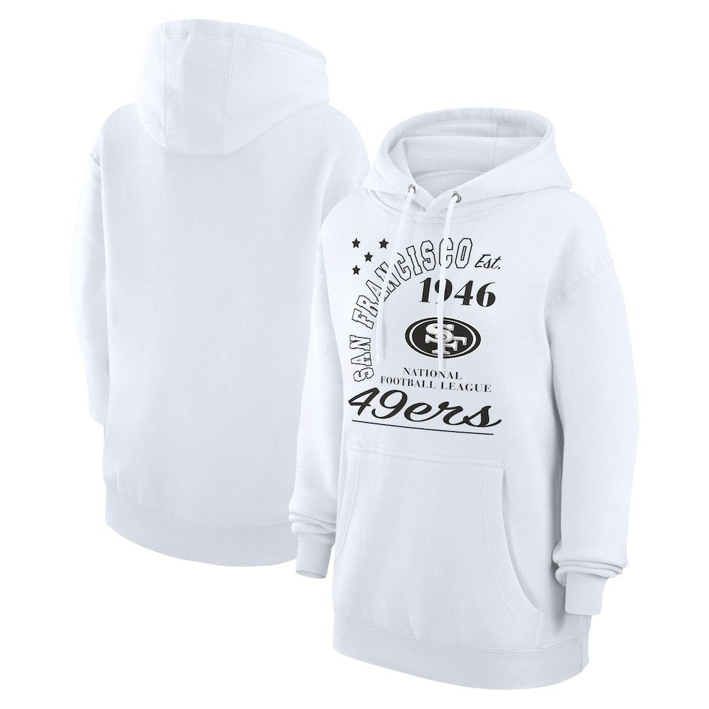 San Francisco 49ers Starter Unisex Arch Team Fleece Pullover Hoodie - White Hoodies