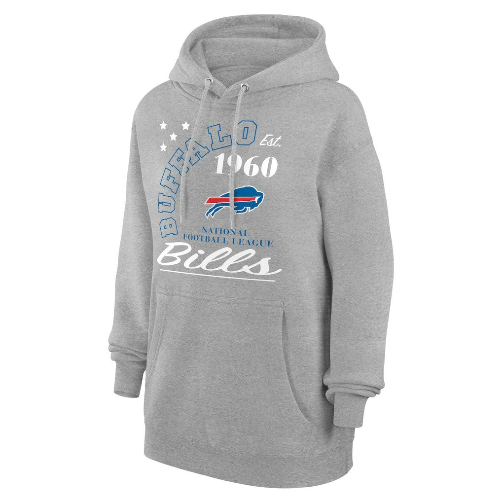 Buffalo Bills Starter Unisex Arch Team Fleece Pullover Hoodie - Heather Gray Hoodies