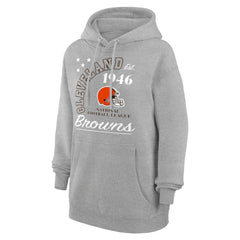 Cleveland Browns Starter Unisex Arch Team Fleece Pullover Hoodie - Heather Gray Hoodies
