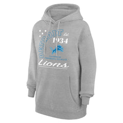 Detroit Lions Starter Unisex Arch Team Fleece Pullover Hoodie - Heather Gray Hoodies