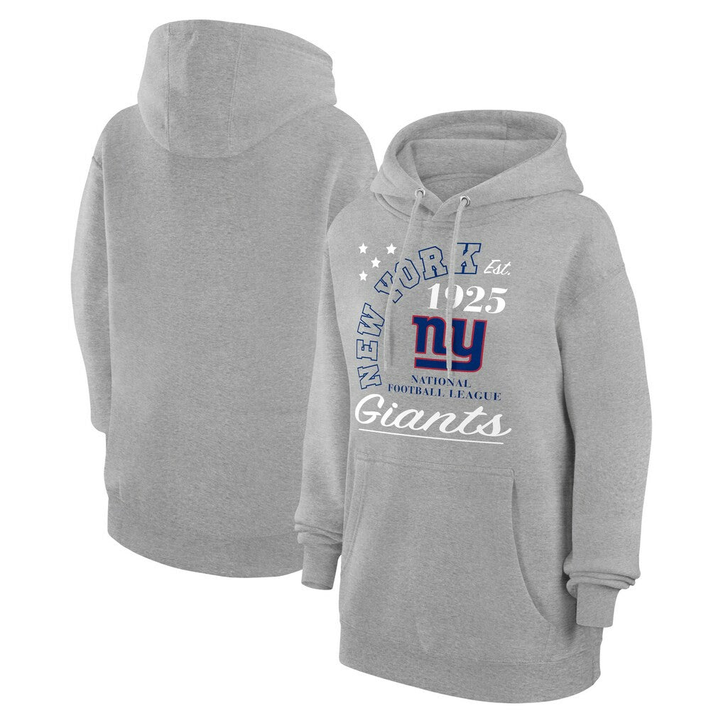 New York Giants Starter Unisex Arch Team Fleece Pullover Hoodie - Heather Gray Hoodies
