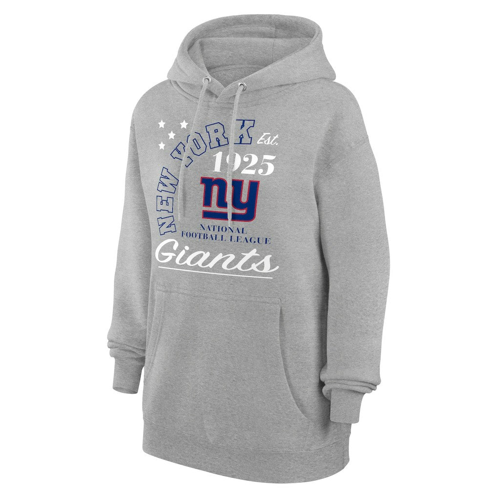 New York Giants Starter Unisex Arch Team Fleece Pullover Hoodie - Heather Gray Hoodies