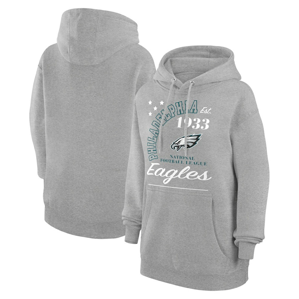 Philadelphia Eagles Starter Unisex Arch Team Fleece Pullover Hoodie - Heather Gray Hoodies