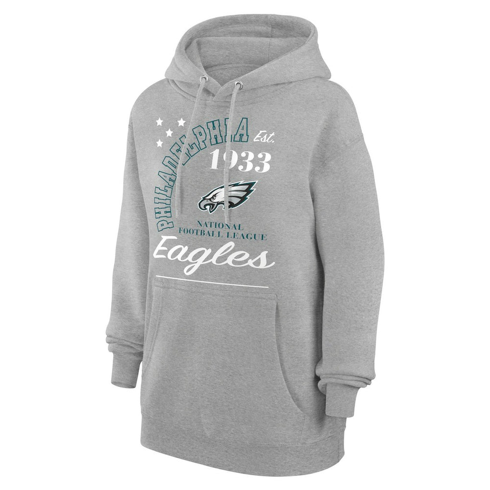 Philadelphia Eagles Starter Unisex Arch Team Fleece Pullover Hoodie - Heather Gray Hoodies