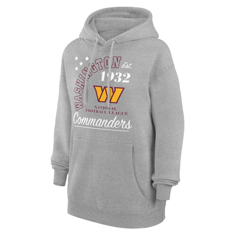Washington Commanders Starter Unisex Arch Team Fleece Pullover Hoodie - Heather Gray Hoodies