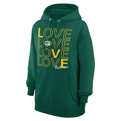 Green Bay Packers G-III 4Her by Carl Banks Women's Love Graphic Pullover Hoodie - Hunter Green Hoodies