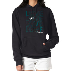 Philadelphia Eagles G-III 4Her by Carl Banks Women's Love Graphic Pullover Hoodie - Black Hoodies
