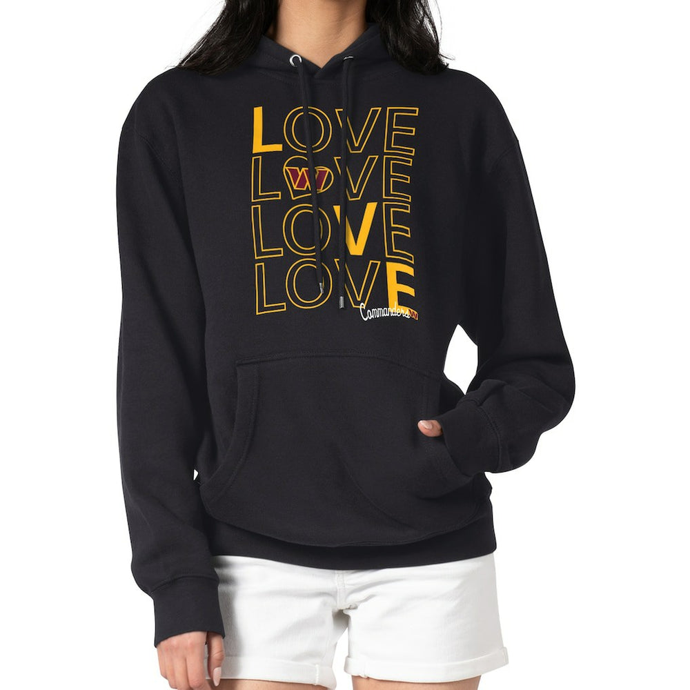 Washington Commanders G-III 4Her by Carl Banks Women's Love Graphic Pullover Hoodie - Black Hoodies