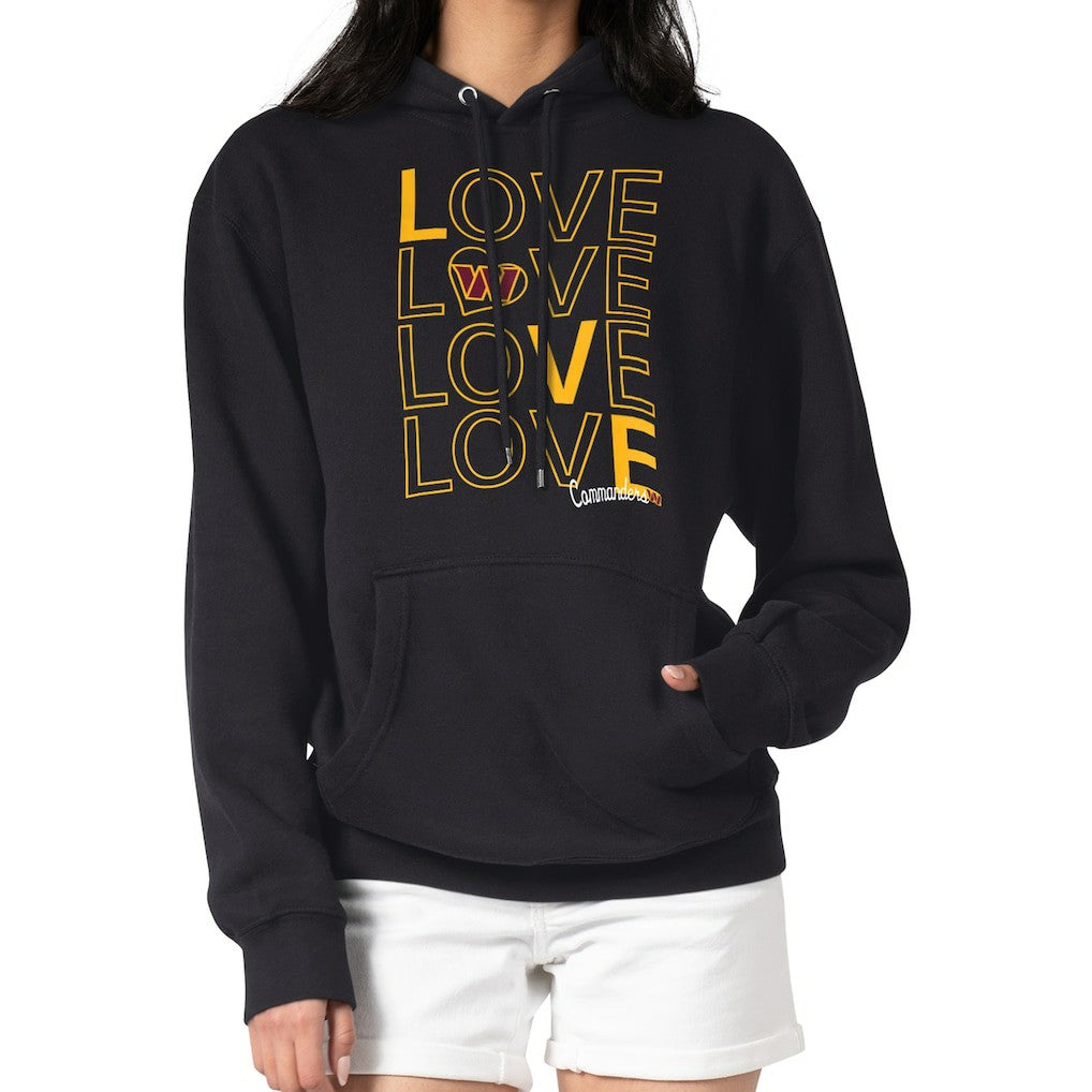 Washington Commanders G-III 4Her by Carl Banks Women's Love Graphic Pullover Hoodie - Black Hoodies