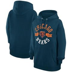 Chicago Bears G-III 4Her by Carl Banks Women's City Graphic Team Fleece Pullover Hoodie - Navy Hoodies