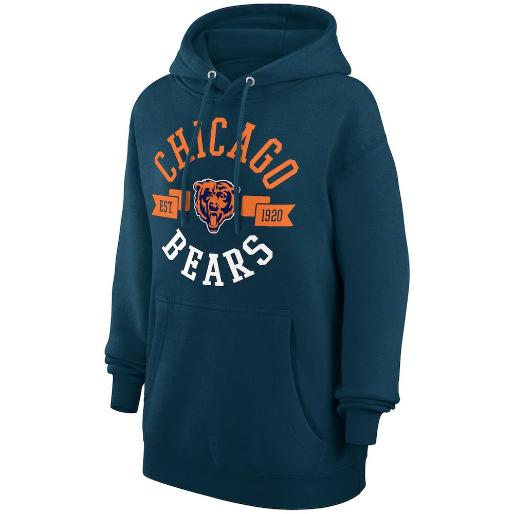 Chicago Bears G-III 4Her by Carl Banks Women's City Graphic Team Fleece Pullover Hoodie - Navy Hoodies