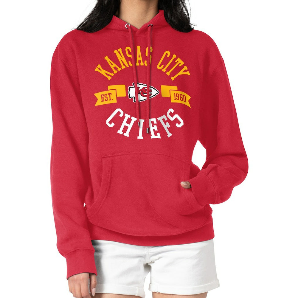 Kansas City Chiefs G-III 4Her by Carl Banks Women's City Graphic Team Fleece Pullover Hoodie - Red Hoodies