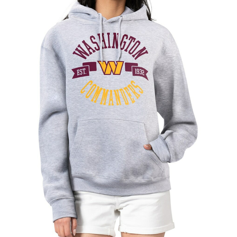 Washington Commanders G-III 4Her by Carl Banks Women's City Graphic Team Fleece Pullover Hoodie - Heather Gray Hoodies