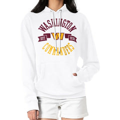 Washington Commanders G-III 4Her by Carl Banks Women's City Graphic Team Fleece Pullover Hoodie - White Hoodies